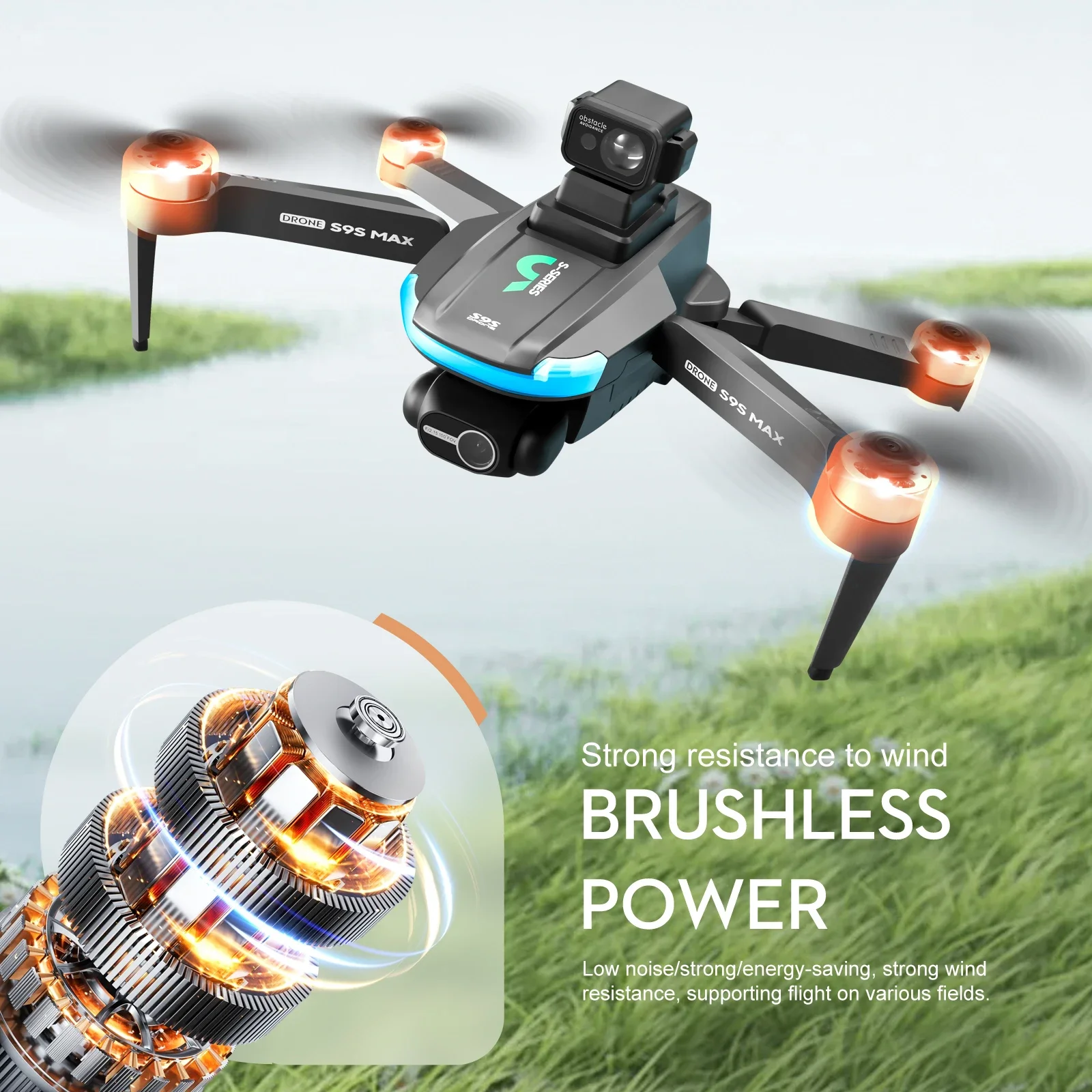 ใหม่S9S MAX MINI Drone 4K 2 แก - Rc Helicopter Case บทวิจารณ์และราคา